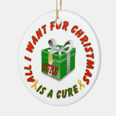 Kinderkanker - Gold Awareness Ribbon-kerst Keramisch Ornament (Links)