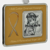 Kinderkanker Gold Awareness Ribbon Ornament (Rechts)