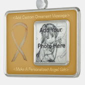 Kinderkanker Gold Awareness Ribbon Ornament (Links)