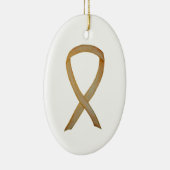 Kinderkanker Gold Awareness Ribbon Ornaments Keramisch Ornament (Rechts)