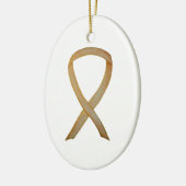 Kinderkanker Gold Awareness Ribbon Ornaments Keramisch Ornament (Links)