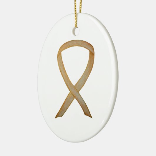 Kinderkanker Gold Awareness Ribbon Ornaments Keramisch Ornament (Links)