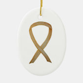 Kinderkanker Gold Awareness Ribbon Ornaments Keramisch Ornament (Voorkant)
