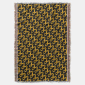 Kinderkanker Gold Ribbon Deken (Voorkant Verticaal)