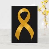 Kinderkanker Gold Ribbon Kaart (Gele Bloem)