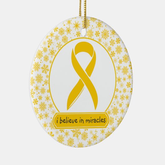 Kinderkanker Gold Ribbon Ornament (Rechts)