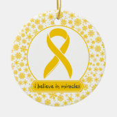 Kinderkanker Gold Ribbon Ornament (Voorkant)
