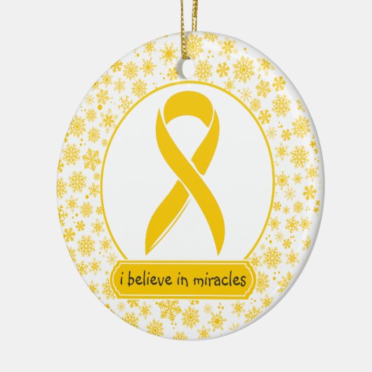 Kinderkanker Gold Ribbon Ornament (Links)