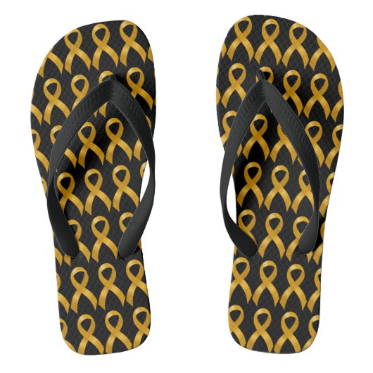 Kinderkanker Gold Ribbon Teenslippers (Voetbed)
