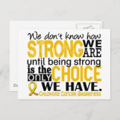 Kinderkanker hoe sterk we zijn briefkaart (Voorkant / Achterkant)