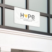 kinderkanker hoop Banner Outdoor Sign (Buitenkant Gebouw)