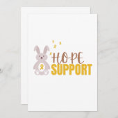 Kinderkanker. Hoop op ondersteuning. Briefpapier Kaart (Voorkant / Achterkant)