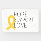 kinderkanker hoop steun Banner Outdoor Sign (Horizontaal)