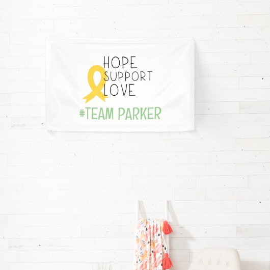 kinderkanker. hoop #team Naam aangepaste Banner (Insitu)