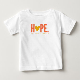kinderkanker HOPE gouden hart Baby T-Shirt