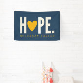 kinderkanker HOPE gouden hart Banner Sign (Insitu)