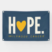 kinderkanker HOPE hart Banner Outdoor Sign (Horizontaal)
