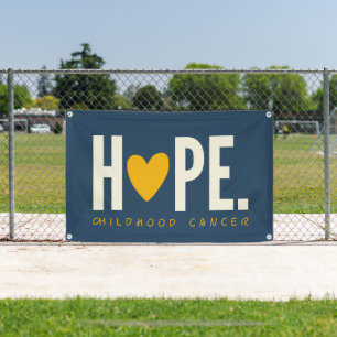 kinderkanker HOPE hart Banner Outdoor Sign