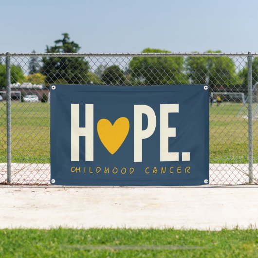 kinderkanker HOPE hart Banner Outdoor Sign (Insitu)