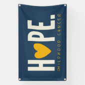 kinderkanker HOPE hart Banner Outdoor Sign (Verticaal)