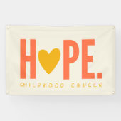 kinderkanker HOPE hart Banner Outdoor Sign (Horizontaal)