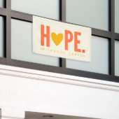 kinderkanker HOPE hart Banner Outdoor Sign (Buitenkant Gebouw)
