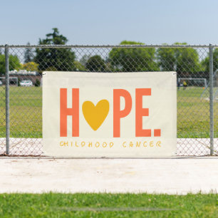 kinderkanker HOPE hart Banner Outdoor Sign