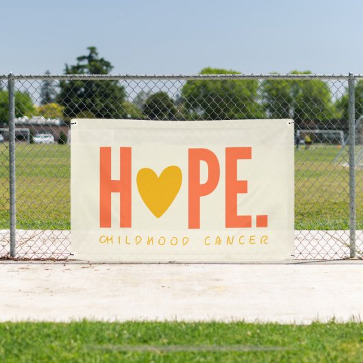 kinderkanker HOPE hart Banner Outdoor Sign (Insitu)