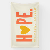 kinderkanker HOPE hart Banner Outdoor Sign (Verticaal)