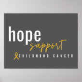 Kinderkanker Hope Ondersteuning Poster & Prints (Voorkant)