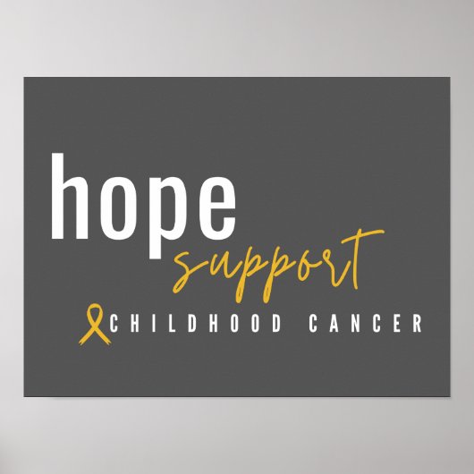 Kinderkanker Hope Ondersteuning Poster & Prints (Voorkant)