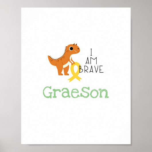 kinderkanker. Ik ben brave.Custom Poster & Print (Voorkant)