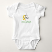 kinderkanker. Ik ben dapper.Custom Baby Bodysuit (Voorkant)