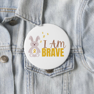 kinderkanker. Ik ben dapper. Leuke konijntje Butto Ronde Button 4,0 Cm
