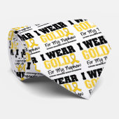 Kinderkanker Ik Draag Gold Ribbon Nephew Stropdas (Opgerold)