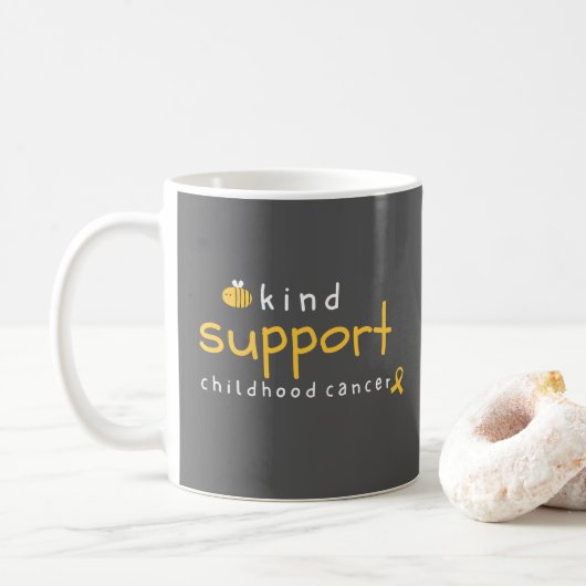 Kinderkanker kan een soort ondersteuning Mok zijn (Met donut)