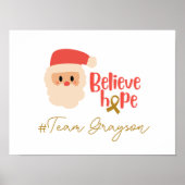 kinderkanker Kerst Aangepast Poster & Prints (Voorkant)