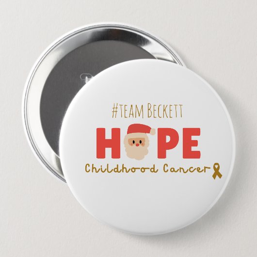 kinderkanker kerst aangepaste hoop Button (Voorkant /achterkant)