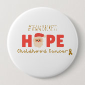 kinderkanker kerst aangepaste hoop Button (Voorkant)