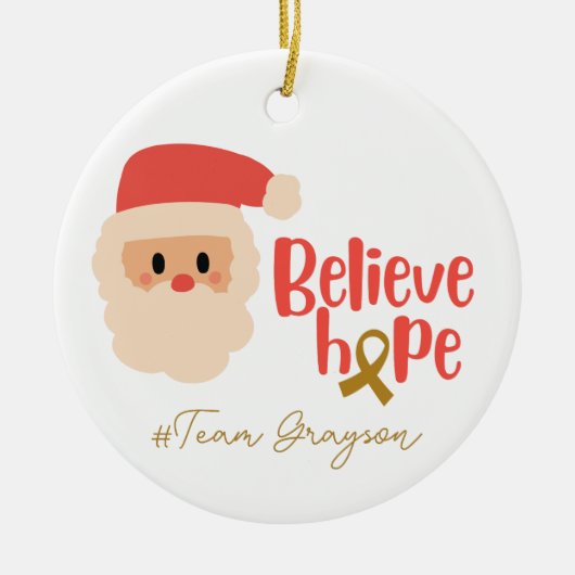 kinderkanker kerst Aangepaste Ornamenten (Voorkant)