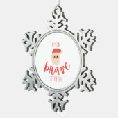 kinderkanker kerst Custom Ornament Pewter (Rechts)