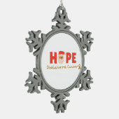 kinderkanker kerst sneeuwvlok Ornament (Links)