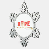 kinderkanker kerst sneeuwvlok Ornament (Rechts)