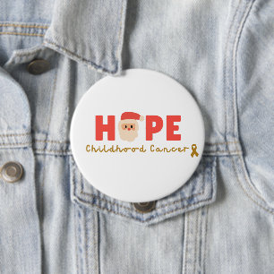 Kinderkanker Kersthoop Kerstman Button