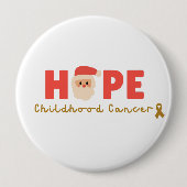 Kinderkanker Kersthoop Kerstman Button (Voorkant)