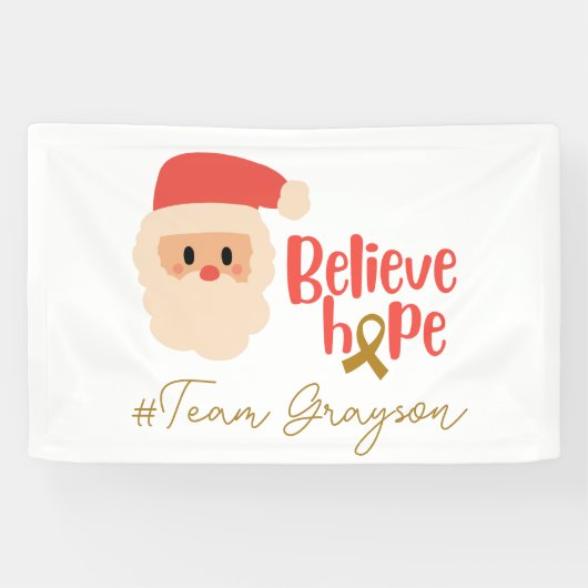 kinderkanker Kerstmis Custom Banner Sign (Horizontaal)