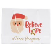kinderkanker Kerstmis Custom Gift Tassen Groot Cadeauzakje (Achterkant)