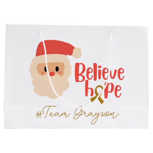 kinderkanker Kerstmis Custom Gift Tassen Groot Cadeauzakje (Achterkant)