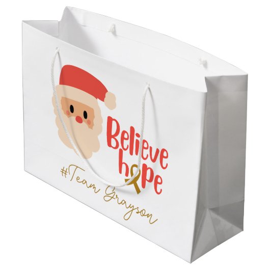 kinderkanker Kerstmis Custom Gift Tassen Groot Cadeauzakje (Achterkant Gekanteld)
