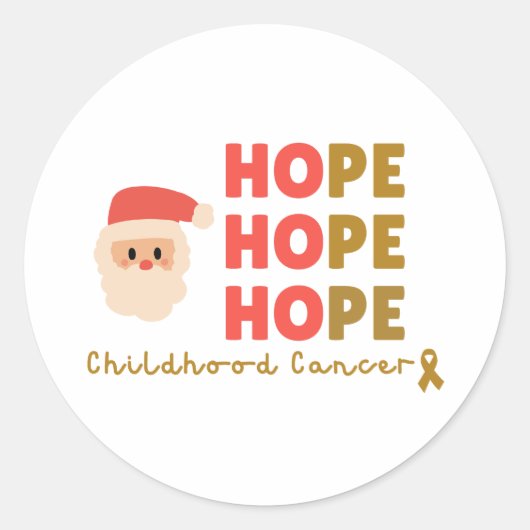 kinderkanker kerstvakantie hoop Sticker (Voorkant)